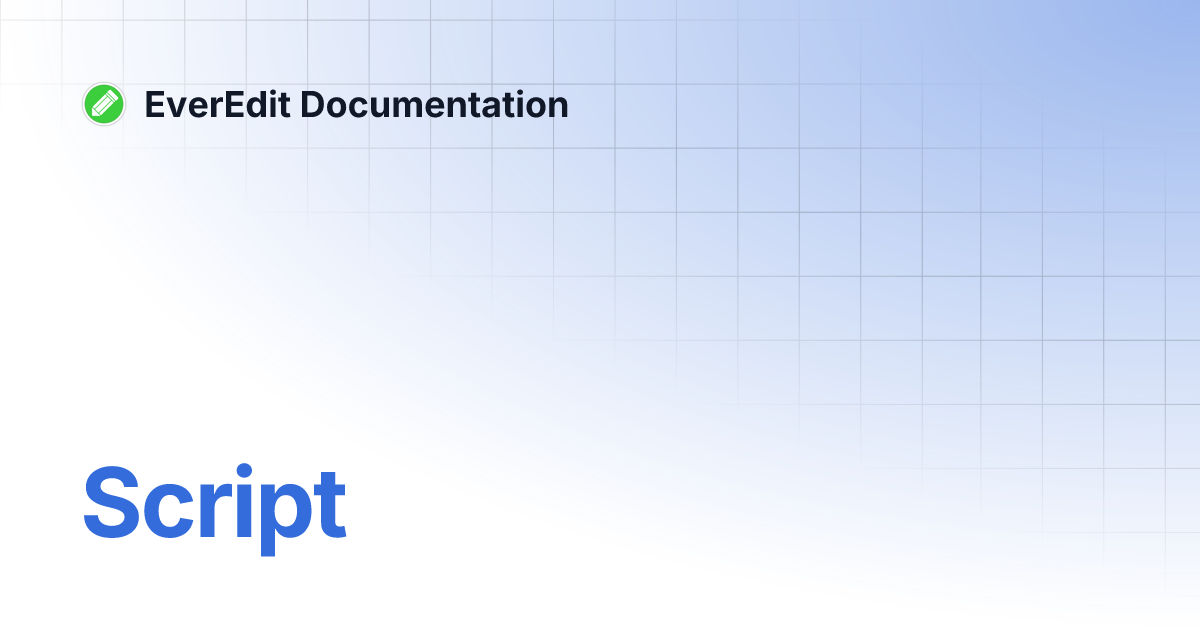 Script everedit documentation